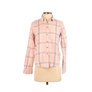 Abercrombie and Fitch Pink Plaid Long Sleeve Button Down Size XS